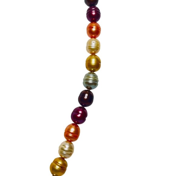 Honora Fall Colored Graduated Freshwater Baroque Pearl Necklace (6038) - Picture 4 of 6